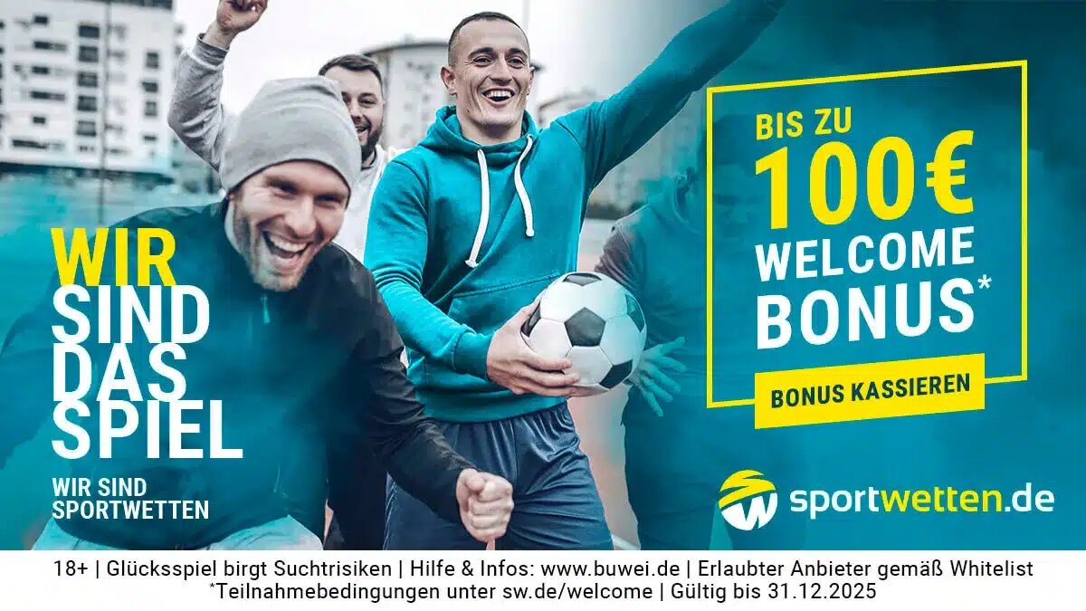 Sportwetten Bonus: 100% bis 100€ bei Dachbet